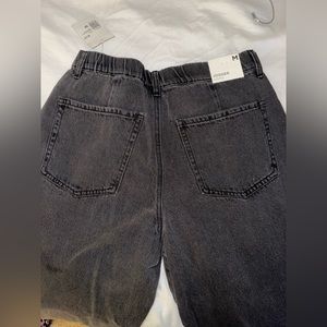 Black Denim Cargo Joggers size M